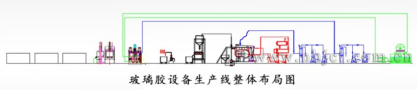 玻璃膠設(shè)備生產(chǎn)線整體布局圖 玻璃膠設(shè)備生產(chǎn)線整體布局圖